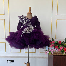 Load image into Gallery viewer, BT2115 Sparkling Dreams in Deep Plum 🌌 - for Your Little Star! 🌠✨
