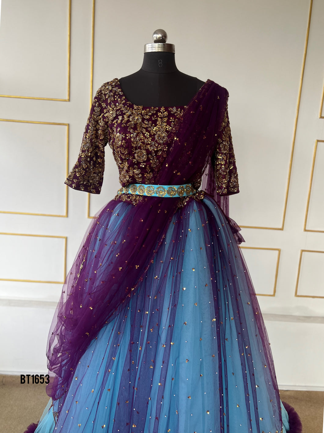 BT1653 Luxury Handwork Skirt Top For Mother