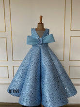 Load image into Gallery viewer, BT1928 Sparkling Blue Sequin Baby Dress
