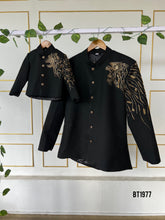Load image into Gallery viewer, BT1977 Bold Black &amp; Gold Dad-Son Royal Ensemble 🖤👑
