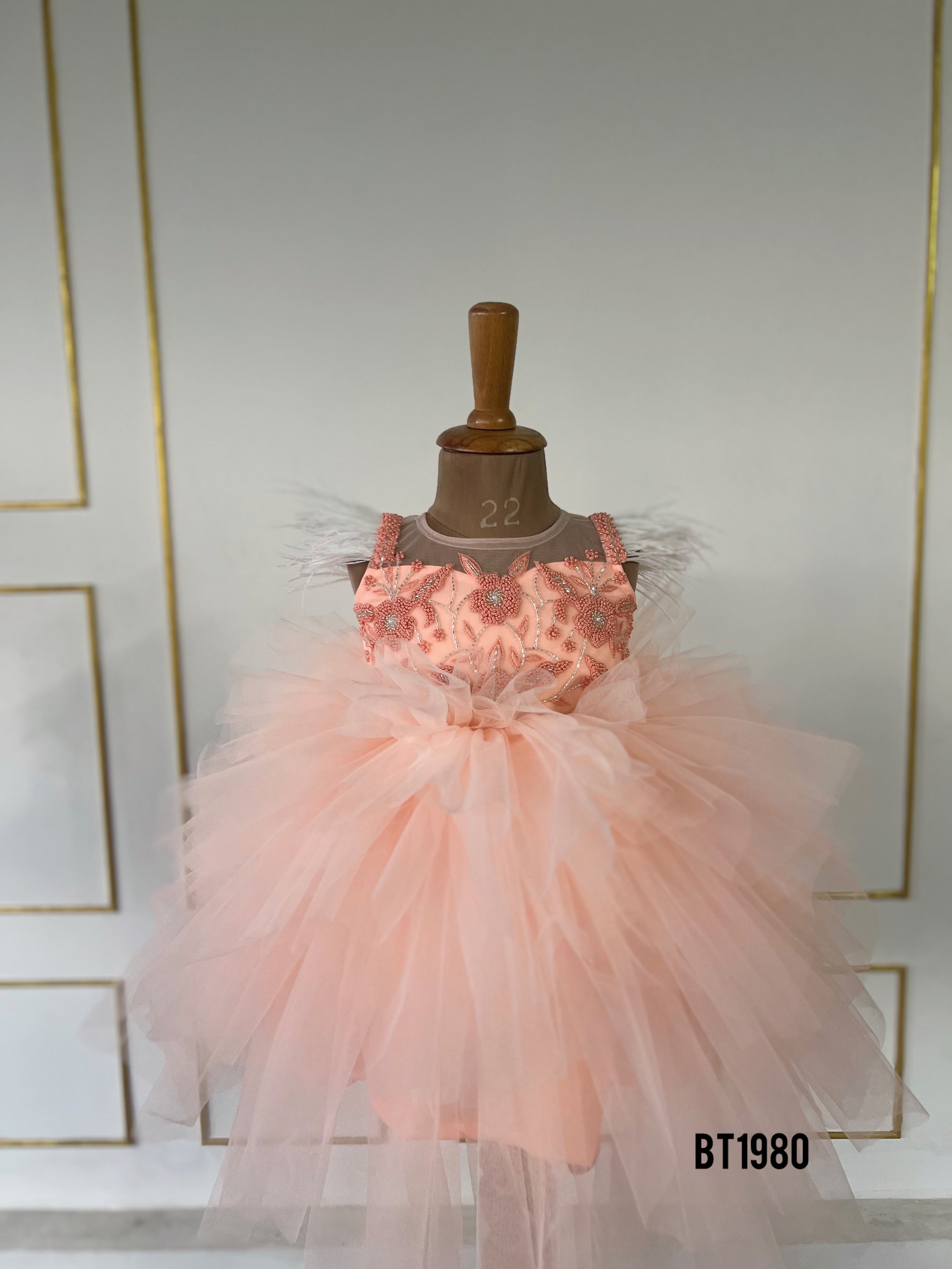 BT1980 Peach Blossom Princess: A Dreamy Dress for Her Special Day –  BabyTeen Fashion