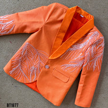 Load image into Gallery viewer, BT1877 Gleaming Coral - Embroidered Boys Party Wear Blazer
