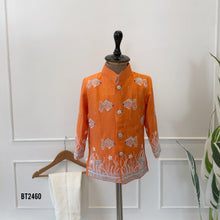 Load image into Gallery viewer, BT2460 Underwater Theme Embroidered Designer Baby Boy Jodhpuri Set 🌊🐠✨
