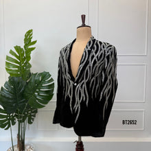 Load image into Gallery viewer, BT2652 Luxury Black Velvet Crystal Embellished Designer Blazer for Boy
