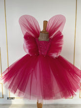 Load image into Gallery viewer, BT2007 🦋 Pink Fairy Wings Dress – Fly into the Magic of Celebration 🎉🧚‍♀️
