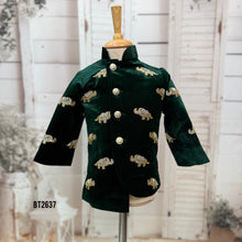 Load image into Gallery viewer, BT2637 Emerald Green Elephant Sherwani for Baby Boy | Luxury Birthday &amp; Wedding Party Wear

