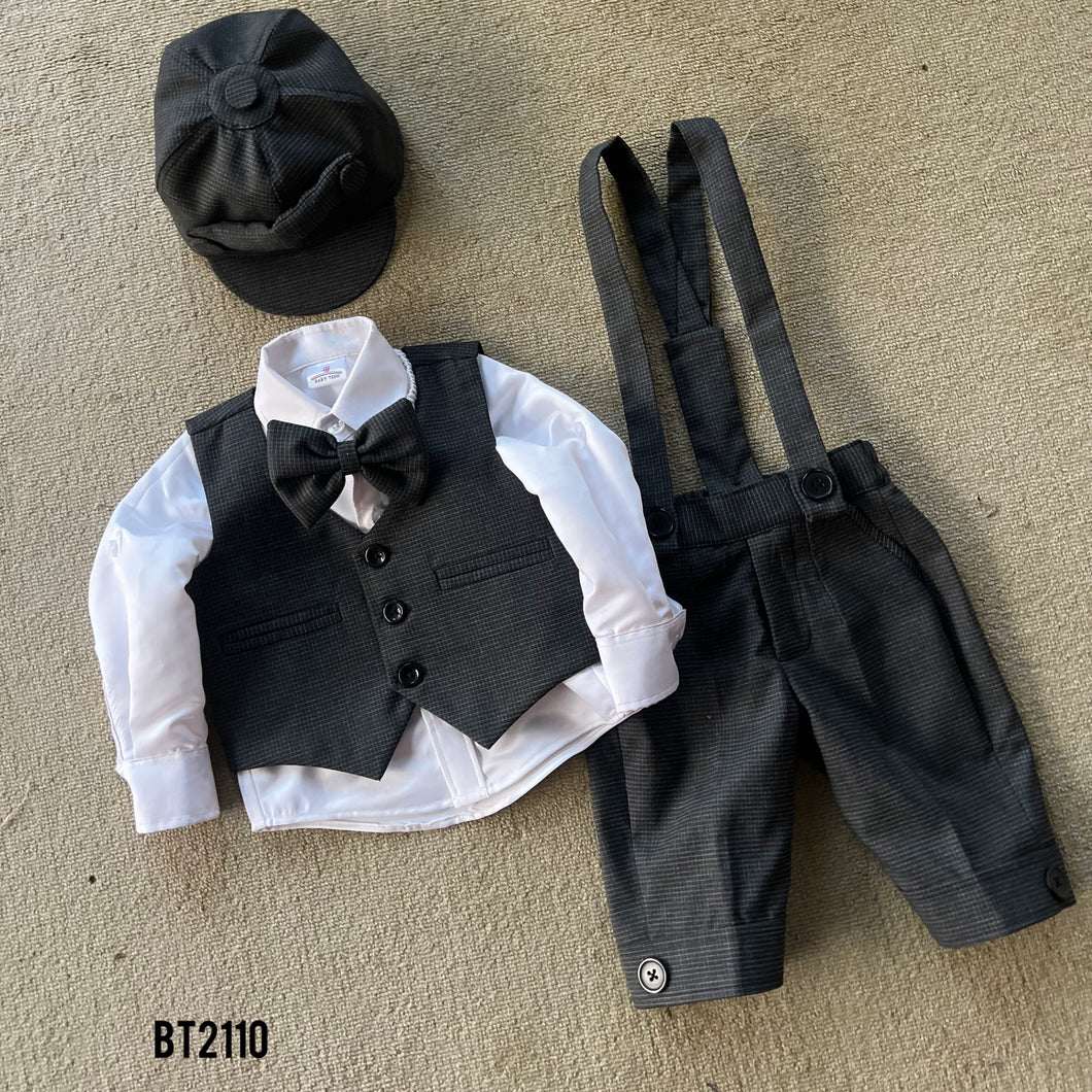 BT2100 Dapper Black Party Wear Suit Set for Little Boys🎩✨