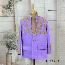 Load image into Gallery viewer, BT2512 Lavender Luxury Party Wear Blazer for Baby Boy
