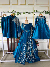 Load image into Gallery viewer, BT2232 🌟 Royal Blue Majesty: Family Twinning Ensemble for Grand Celebrations 🎭👑
