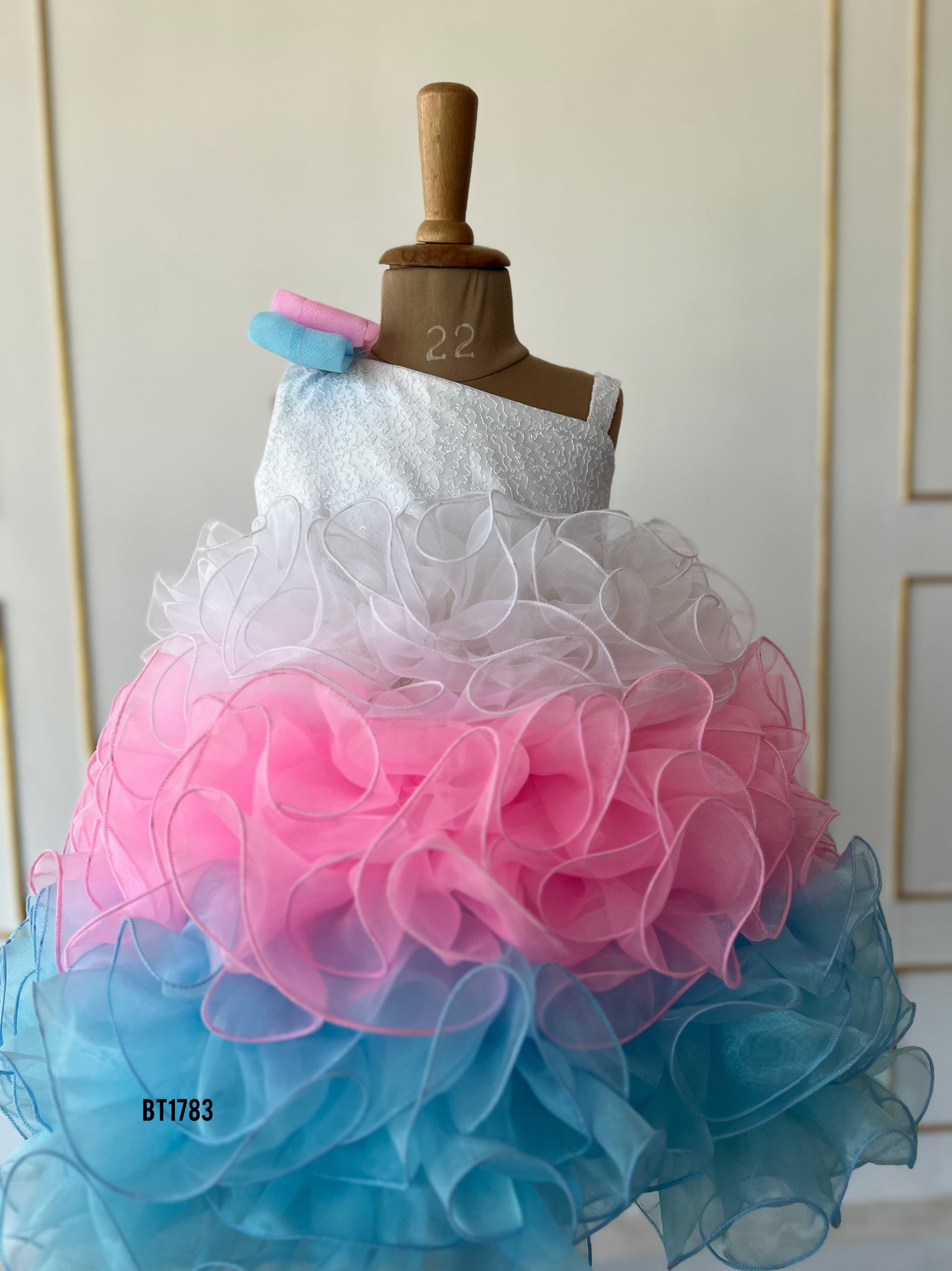pastel cloud dress Vintage Fabric Pastel Rainbow and Clouds Dress 42-46 inch chest