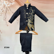 Load image into Gallery viewer, 🦌 BT2484 Majestic Deer Embroidery Baby Boy Jodhpuri Suit
