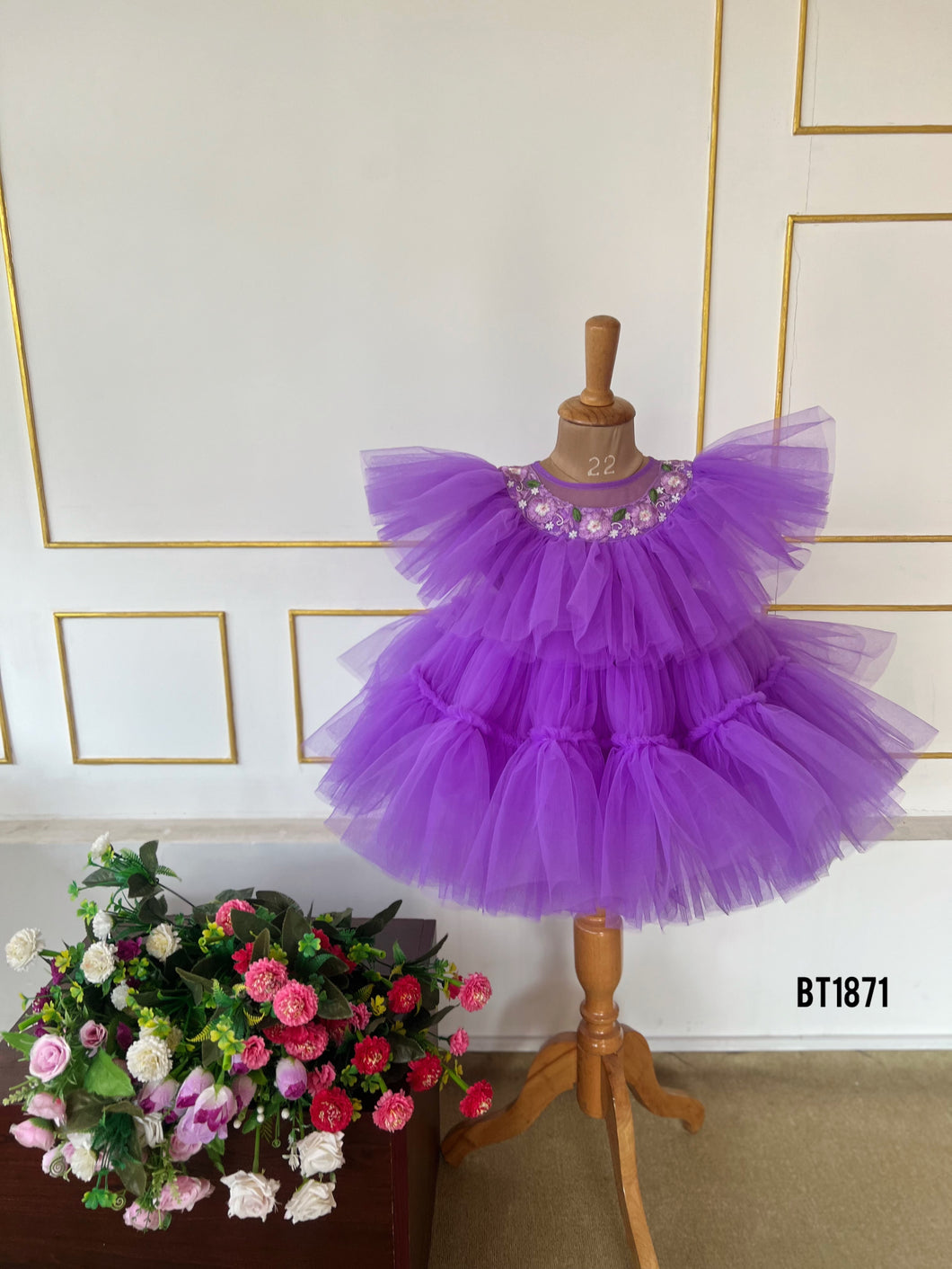 BT1871 Enchanted Lavender - Baby's Frolic Flare Dress