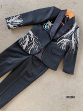 Load image into Gallery viewer, BT2049 Black Premium Party Wear Blazer for Boys – Special Occasion Outfit  🌟👑
