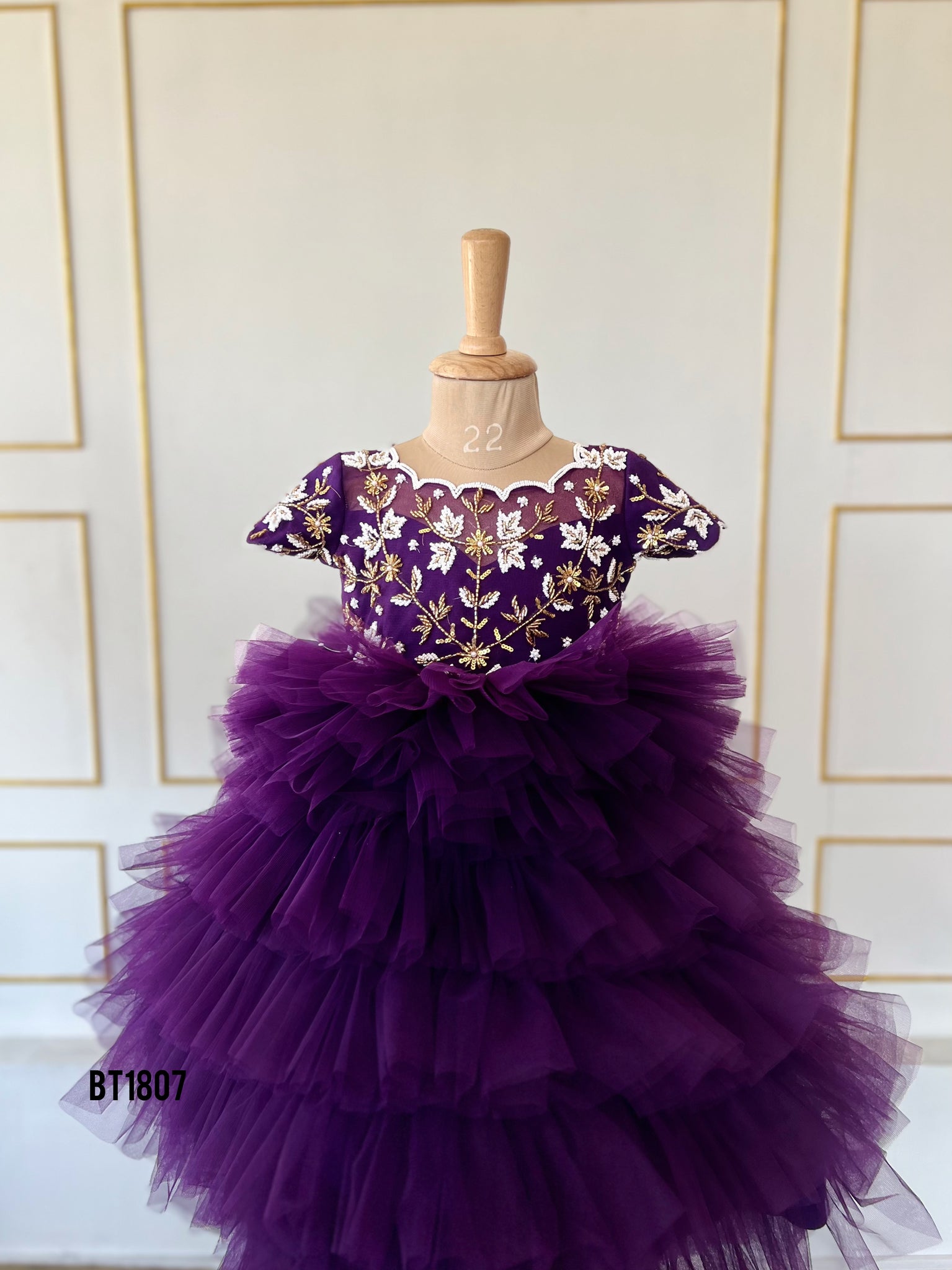 BT1807 Twilight Twirl: Royal Purple Tulle Princess Dress BabyTeen Fashion BT1807 Twilight Twirl: Royal Purple Tulle Princess Dress BabyTeen Fashion