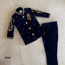 Load image into Gallery viewer, BT2302 🦸‍♂️ Divine Baby Hanuman Birthday Sherwani – Celebrate Your Little Hero’s Big Day! 🎉✨
