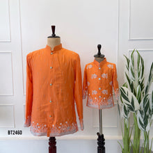 Load image into Gallery viewer, BT2460 Underwater Theme Embroidered Dad &amp; Son Designer Jodhpuri Set 🌊🐚🧡
