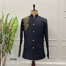 Load image into Gallery viewer, 💙 BT2478 Royal Midnight Dad &amp; Son Jodhpuri Combo
