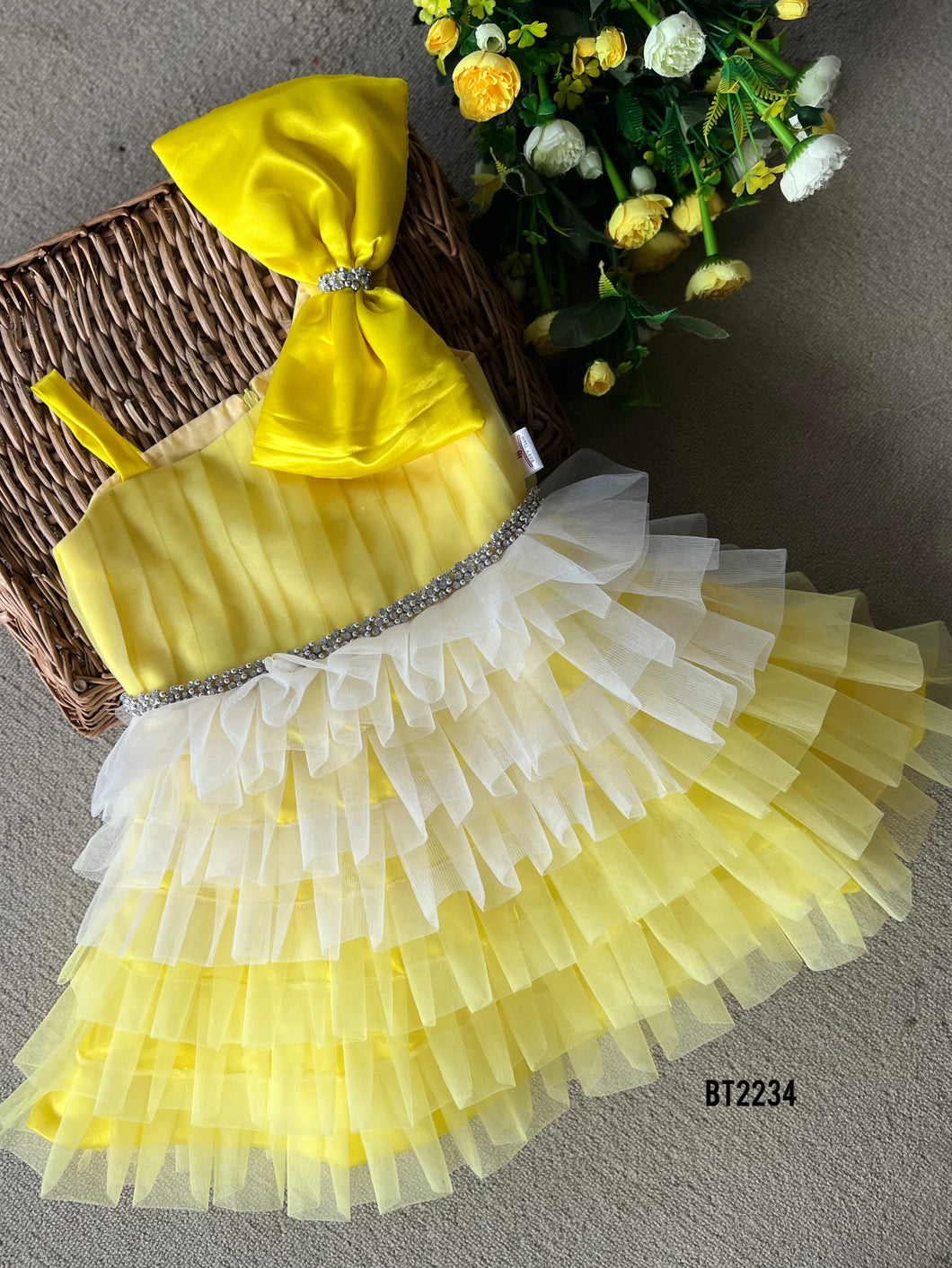 BT2234 💛 Sunshine Belle Dress – Twirl into a Fairytale! 🌼✨