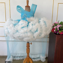 Load image into Gallery viewer, BT2092 ❄️ Frozen Dream: Magical Blue Dress for Little Ice Queens ❄️
