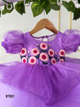 Load image into Gallery viewer, BT1621 Thread Embroidery Organza Bouncy Frock For Baby Girls
