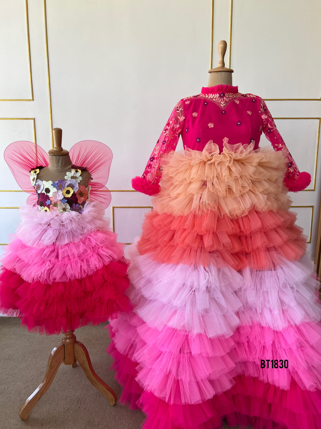 BT1830 Cascade of Colors Dress & Mommy Match Set - Unite in Style