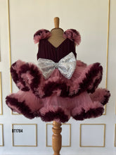 Load image into Gallery viewer, BT1784 Twilight Sparkle Festive Dress - Bordeaux Bliss
