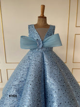 Load image into Gallery viewer, BT1928 Sparkling Blue Sequin Baby Dress
