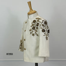 Load image into Gallery viewer, BT2553 Ivory Royal Embroidered Sherwani for Baby Boys

