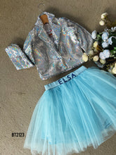 Load image into Gallery viewer, BT2123 ✨ Sparkle &amp; Shine: Glamorous Skirt Set for Mini Fashionistas! ❄️

