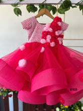 Load image into Gallery viewer, BT1525 Hand work Beaded Flower frock
