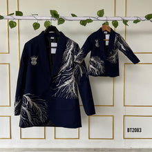 Load image into Gallery viewer, BT2083 👔 Royal Duo: Dad &amp; Son Twinning in Navy Majesty 💙

