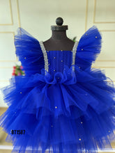 Load image into Gallery viewer, BT1587 Sapphire Sparkle – Baby’s Celebration Dress
