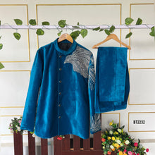 Load image into Gallery viewer, BT2232 🦅 Majestic Royal Eagle Sherwani – Elevate His Regal Charm! 👑✨
