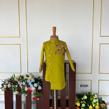 Load image into Gallery viewer, BT2241 🌟 Regal Lime Green Sherwani – A Royal Look for Your Prince! 👑
