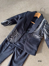 Load image into Gallery viewer, BT1923 Elegant Embroidered Party Wear Blazer Suit - Sophisticated Style for Little Boys
