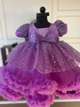 Load image into Gallery viewer, BT1596 Sparkling Princess Party Dress - Purple Glamour for Joyful Celebrations
