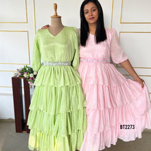 Load image into Gallery viewer, BT2273 Enchanting Mom &amp; Baby Twirl Dress – A Fairytale Duo Look! 👩‍👧✨
