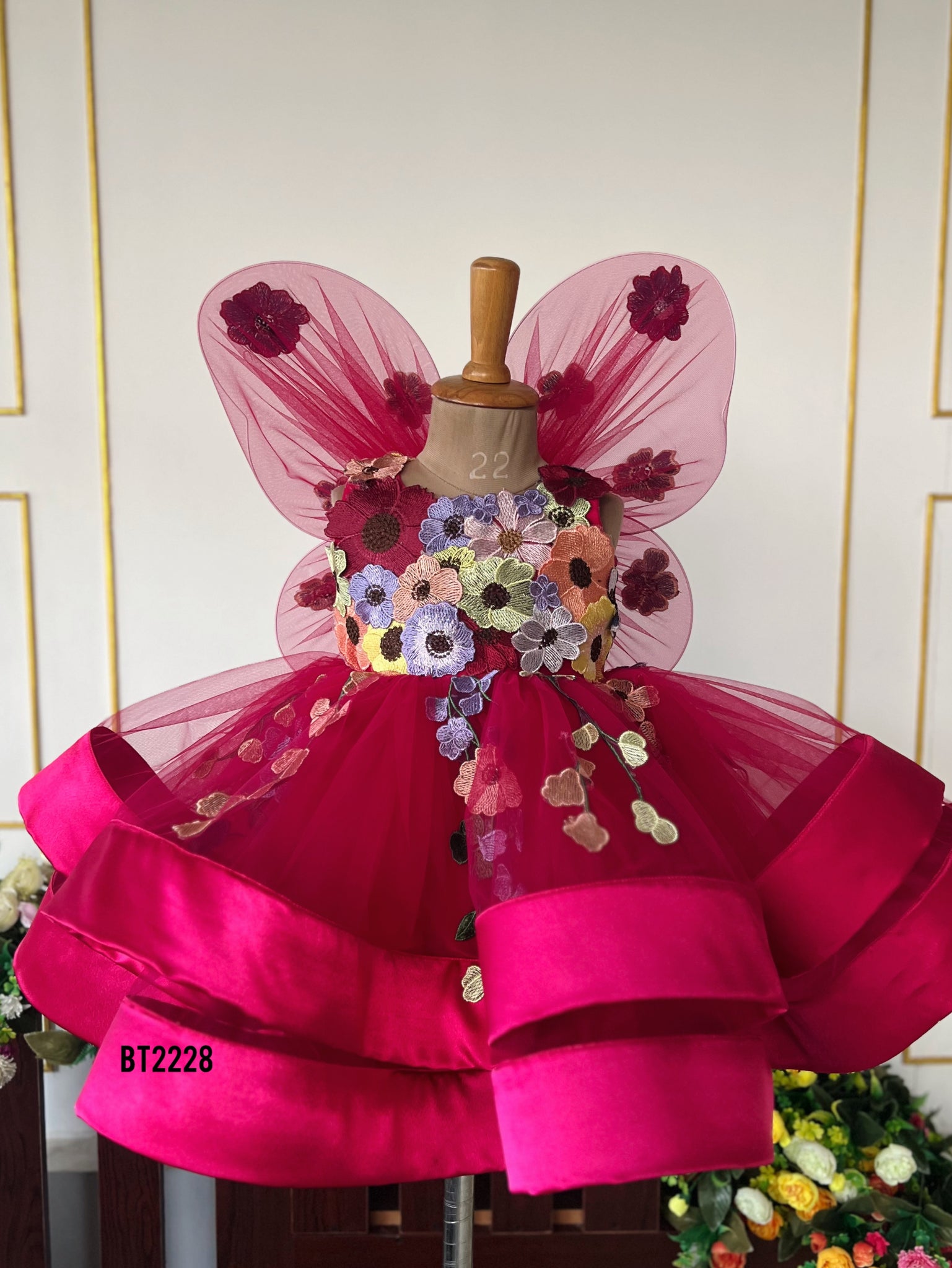 BT2228 Magical Floral Fairy Dress For Dreamy Celebrations BabyTeen Fashion BT2228 Magical Floral Fairy Dress For Dreamy Celebrations BabyTeen Fashion