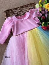 Load image into Gallery viewer, BT1499 Peter Pan Collar Multi Colour Frock
