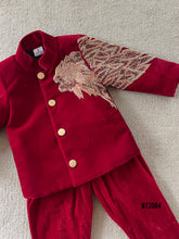Load image into Gallery viewer, BT2084 🦁 Crimson Majesty: Bold Red Party Wear Jacket for Young Royals 🦁
