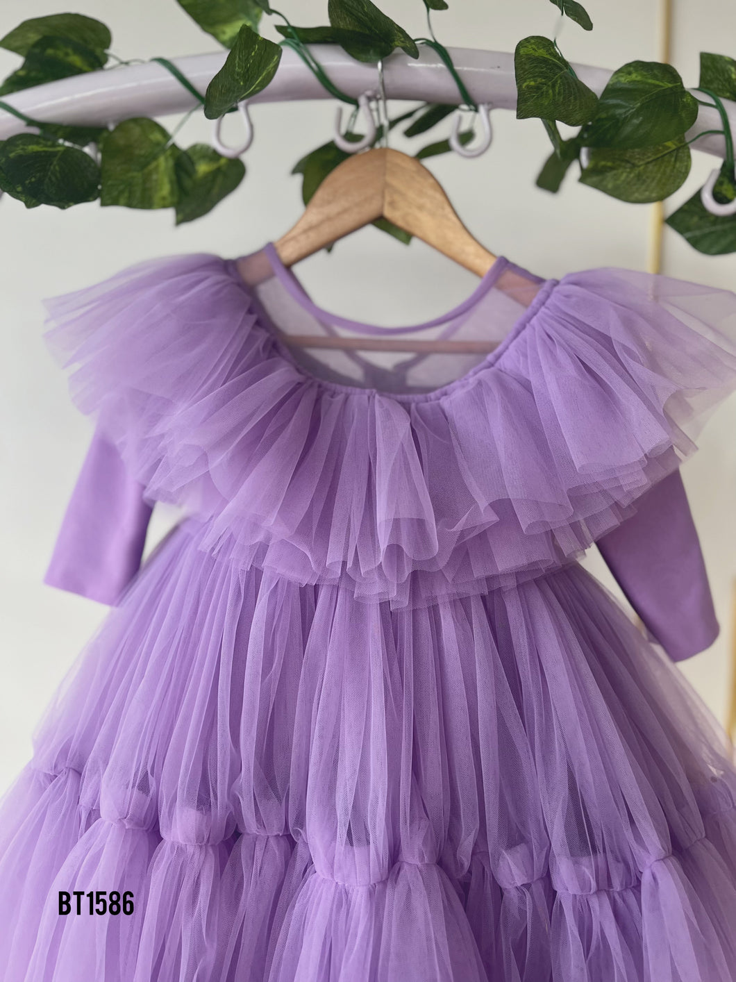 BT1586 Winter Party Wear With Transparent Neck