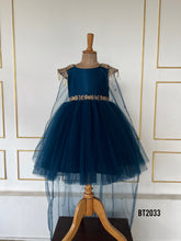 Load image into Gallery viewer, BT2033 Majestic Midnight Blue Dress for Little Royals 💫👑
