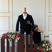 Load image into Gallery viewer, BT2309 🎩 Little Gentleman’s Disney Charm – The Perfect Party Tuxedo! 🖤✨
