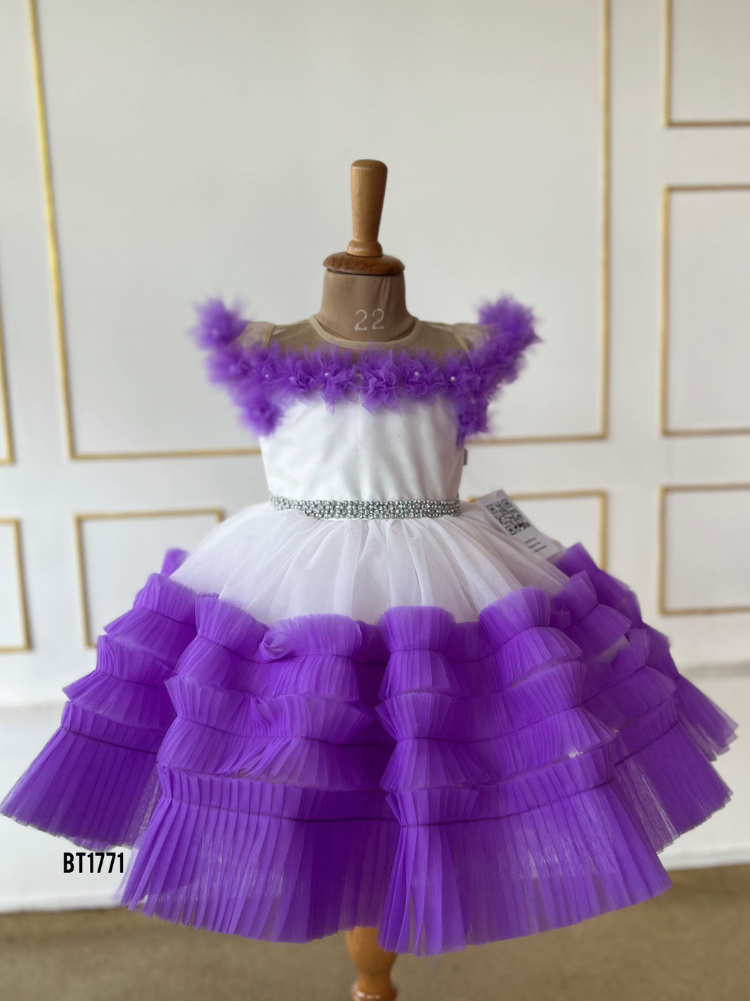 BT1771 Lilac Fairy Tale Ruffle Dress for Little Charms
