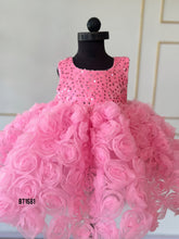 Load image into Gallery viewer, BT1681 Flower Theme Birthday Frock
