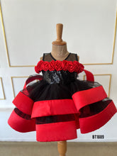 Load image into Gallery viewer, BT1889 Crimson Charm Layered Dress - Radiant Rosette
