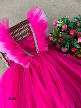 Load image into Gallery viewer, BT1602 Fuchsia Fantasy: The Fairy-Tale Party Gown for Little Stars
