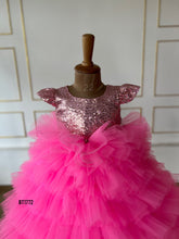 Load image into Gallery viewer, BT1772 Sparkling Pink Flutter Dress - A Fairy-Tale Gown for Your Little Star
