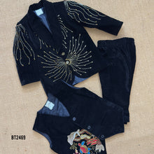 Load image into Gallery viewer, 🖤 BT2469 Underwater Theme Velvet Baby Boy Party Blazer Set
