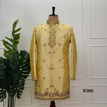 Load image into Gallery viewer, BT2682 Royal Gold Embroidered Sherwani for Dad
